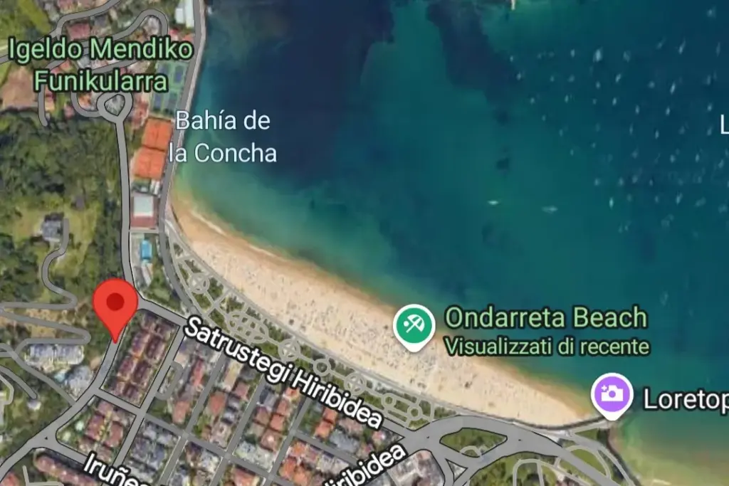 indicazioni per parcheggiare spiaggia ondarreta a san sebastian